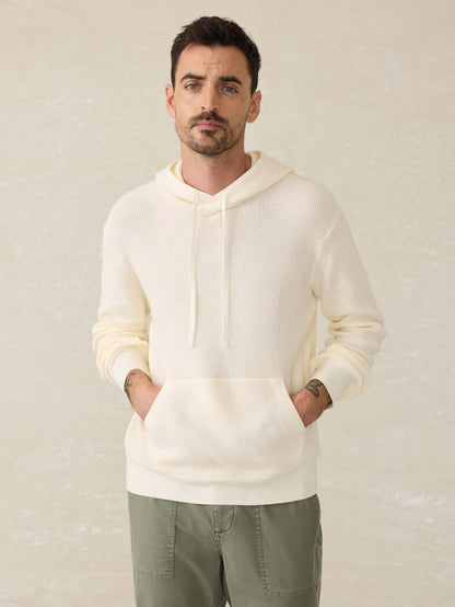 Sunwashed Sweater Hoodie - White Shell