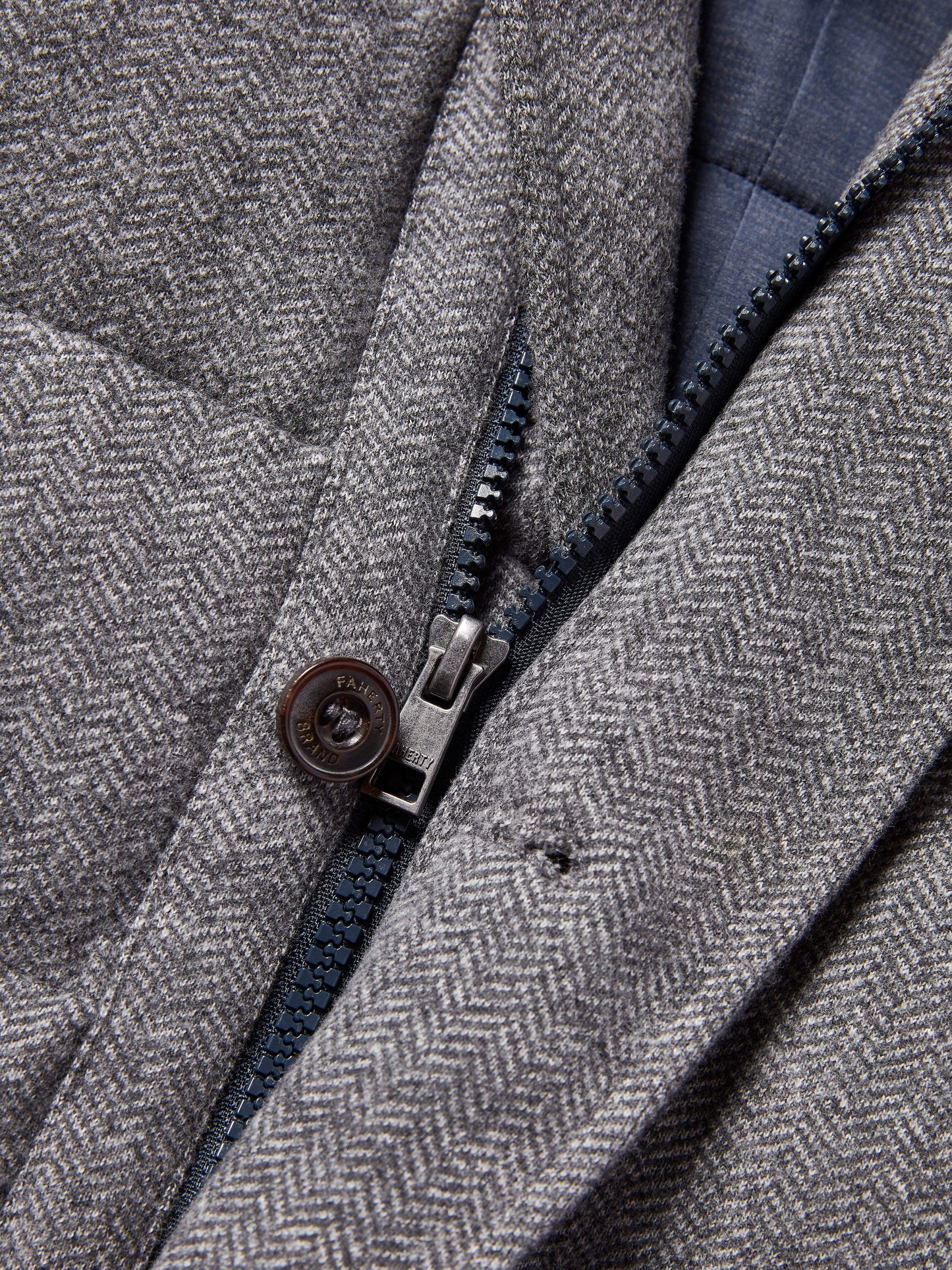 Teton Valley Quilted Blazer - Steel Rock Herringbone