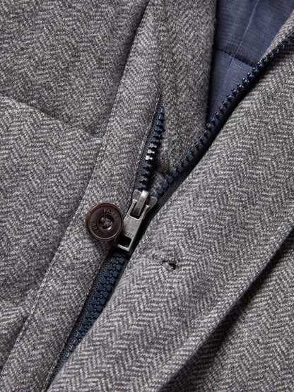 Teton Valley Quilted Blazer - Steel Rock Herringbone