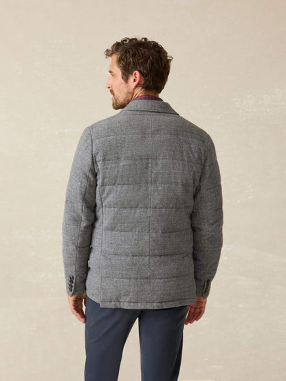 Teton Valley Quilted Blazer - Steel Rock Herringbone
