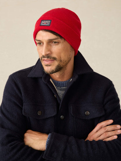 Faherty Logo Beanie - Red