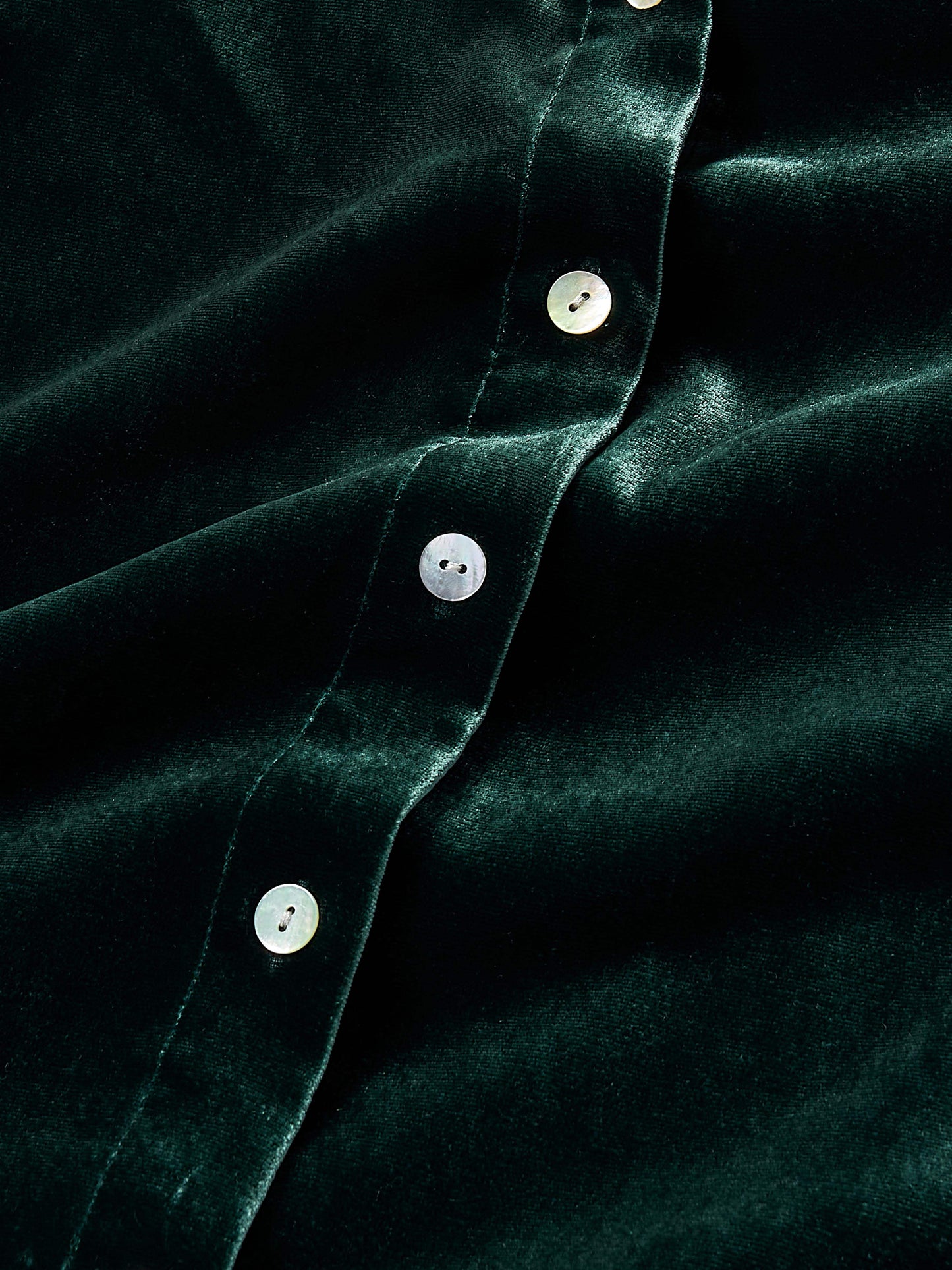 Stretch Silk Velvet Genevieve Shirt - Sea Moss