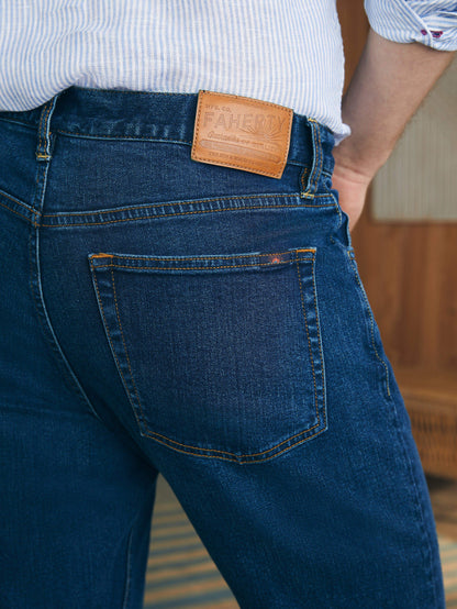 Organic Cotton Slim Straight Denim - Cove Point Wash