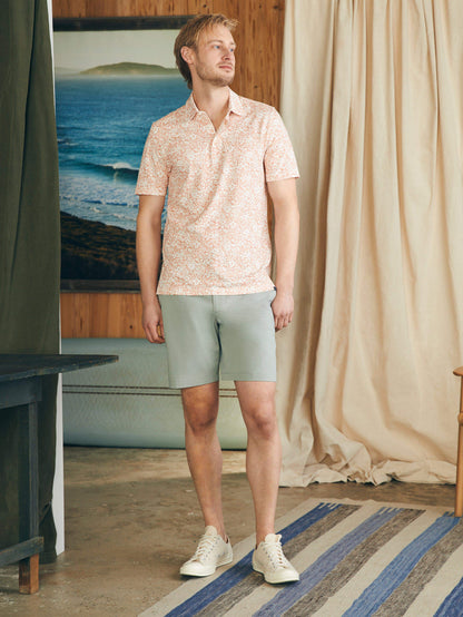 Short-Sleeve Movement™ Pique Polo - Hilo Rose Floral Print
