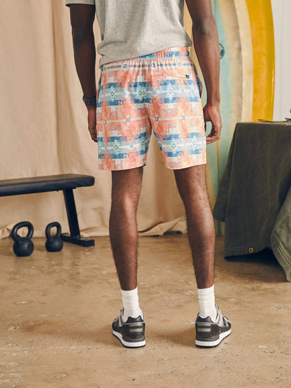 Doug Good Feather Shorelite Active Swim Short (7" Inseam) - Water Color Star Nation