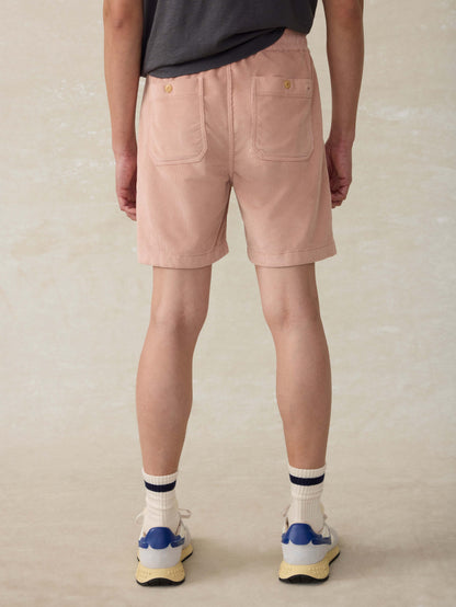 Corduroy Drawstring Utility Short - Coral Dawn