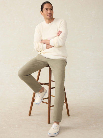 Linen Drawstring Pant - Canyon Olive