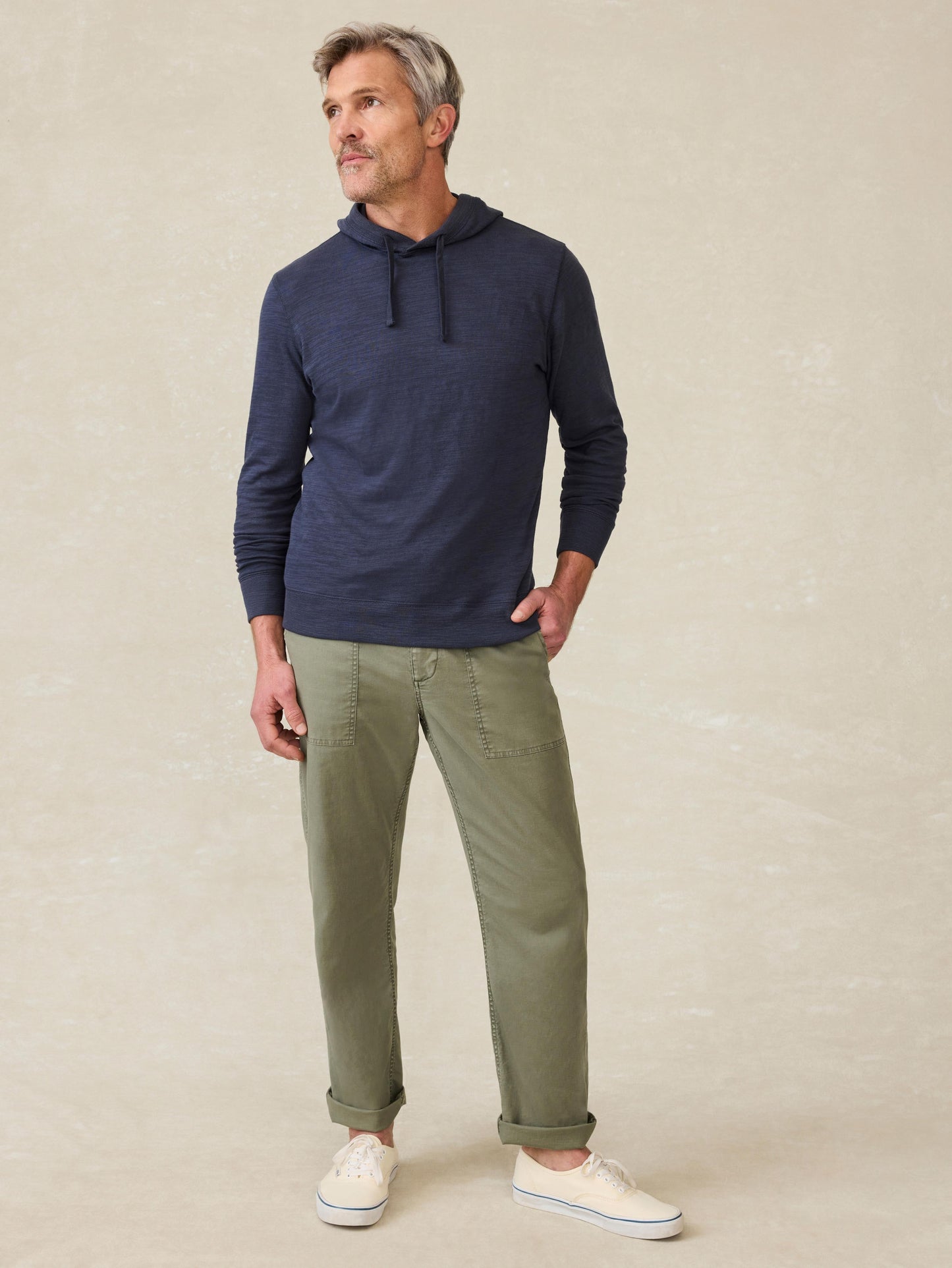 Sunwashed Midweight Organic Hoodie - Blue Nights