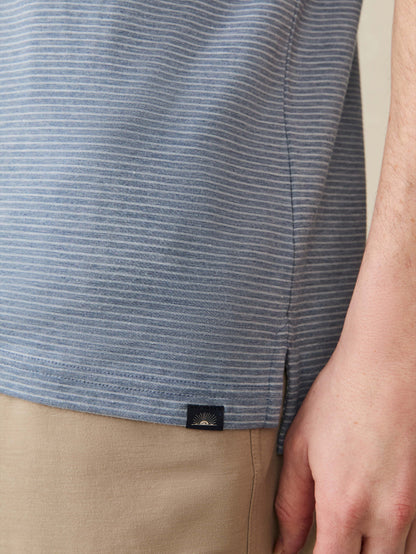 Short-Sleeve Movement™ Polo Shirt - Azure Beach Stripe