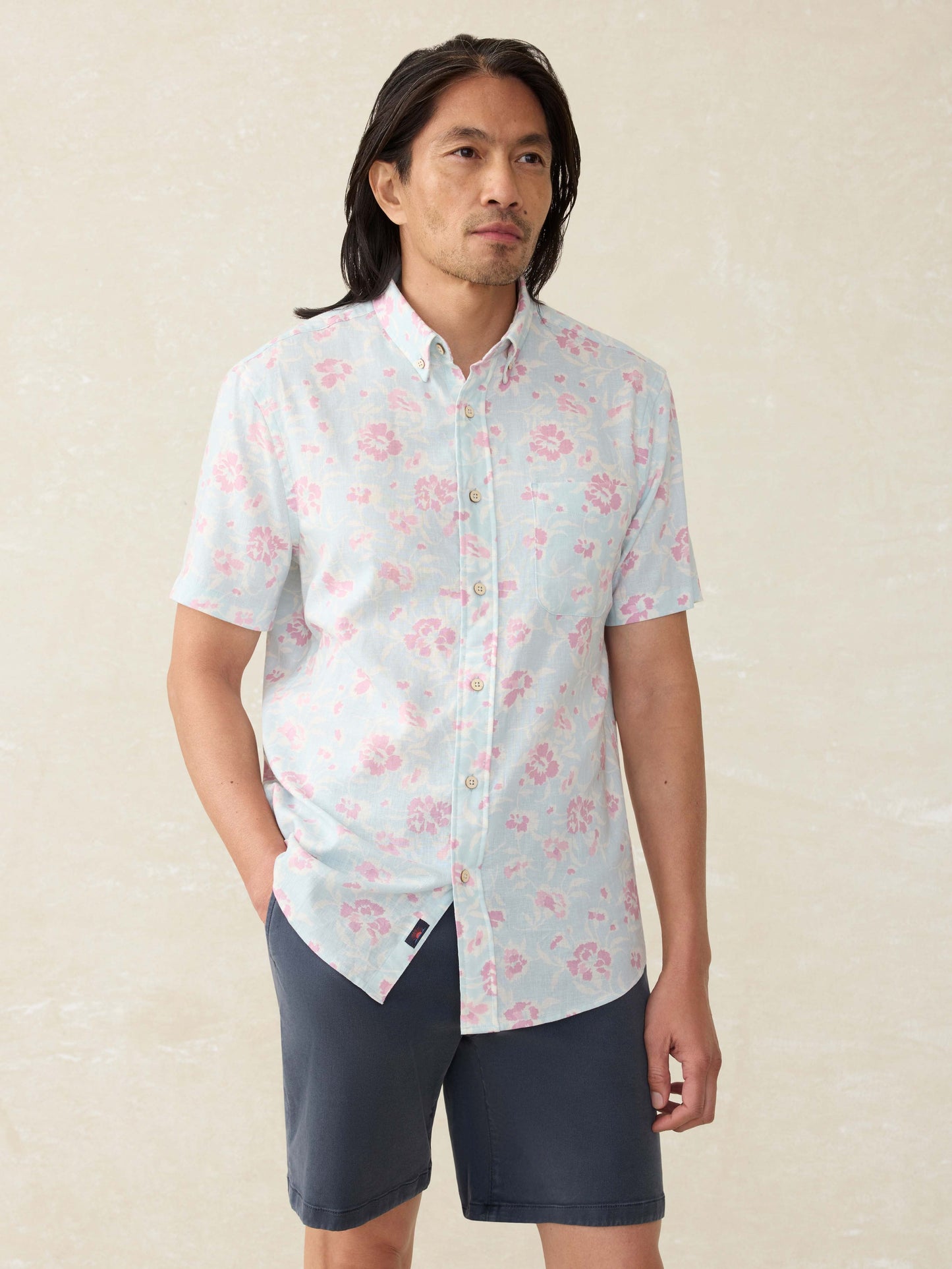 Short-Sleeve Breeze Shirt - Clear Waters Blossom