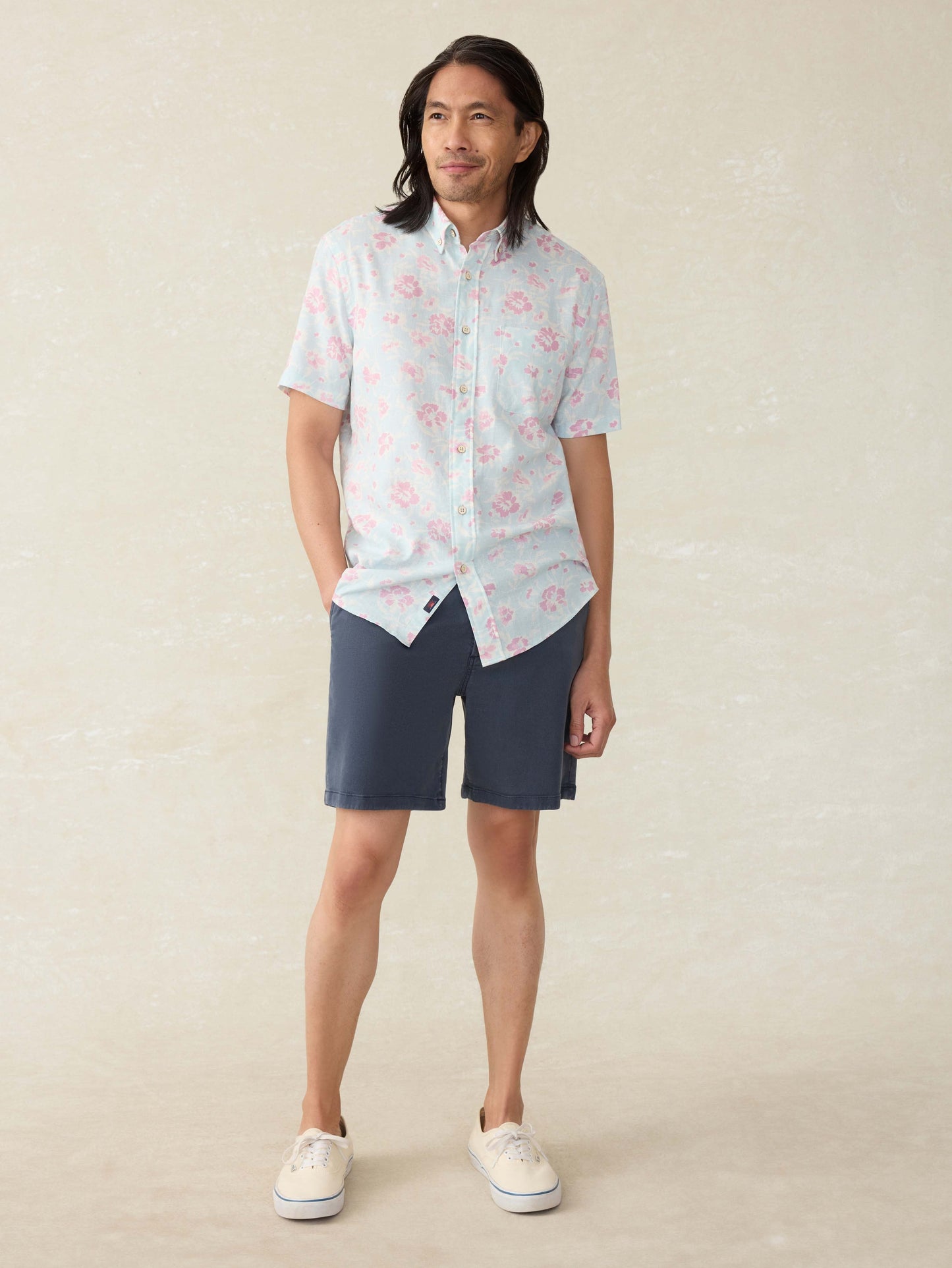 Short-Sleeve Breeze Shirt - Clear Waters Blossom