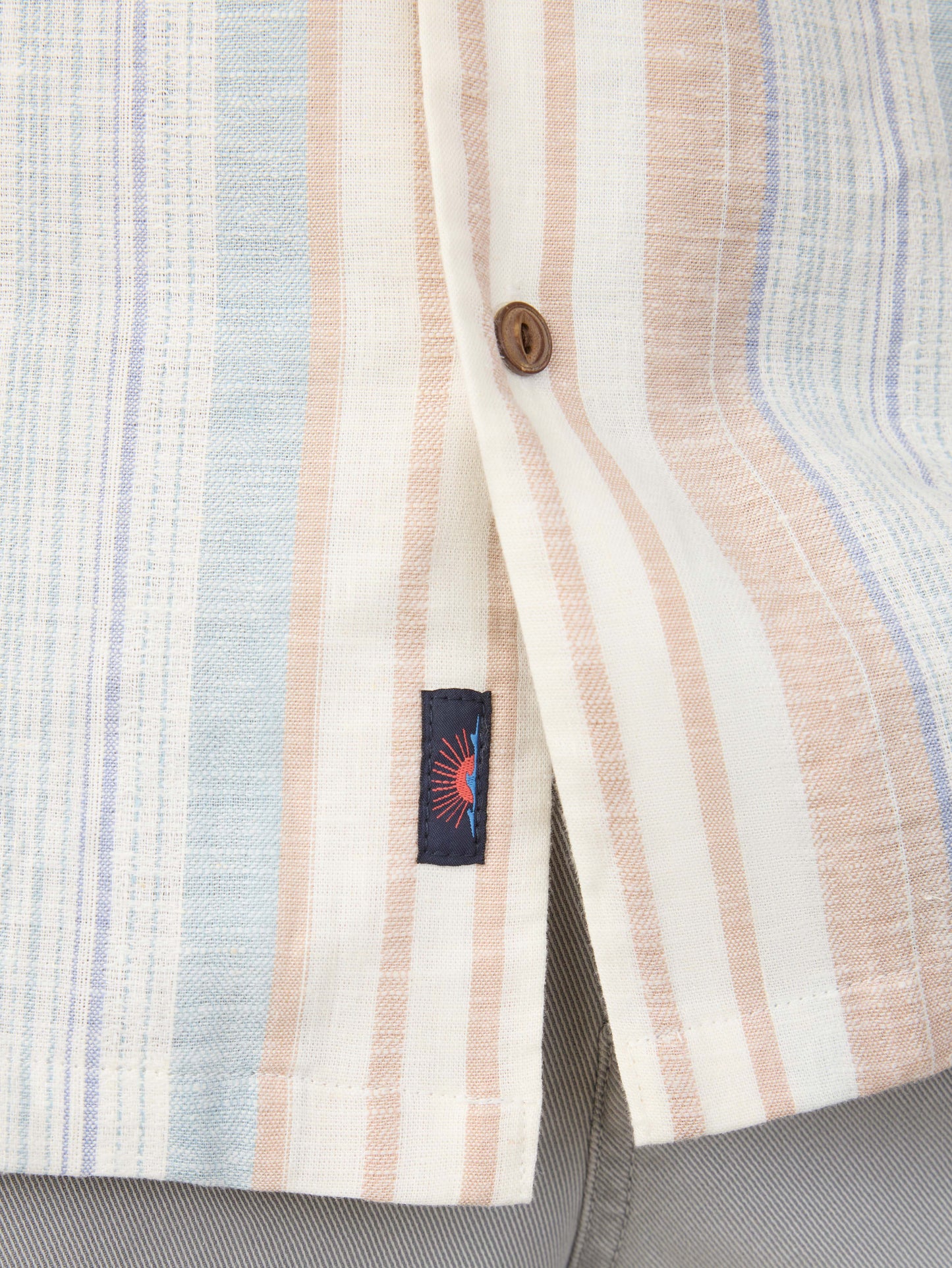 Short-Sleeve Breeze Camp Shirt - Golden Beach Stripe