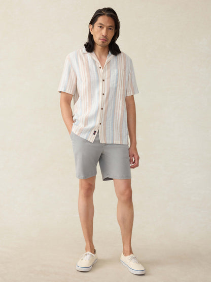 Short-Sleeve Breeze Camp Shirt - Golden Beach Stripe