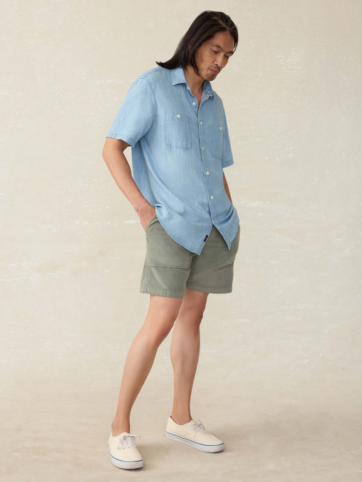 Short-Sleeve Tried and True Chambray Shirt - Vintage Indigo