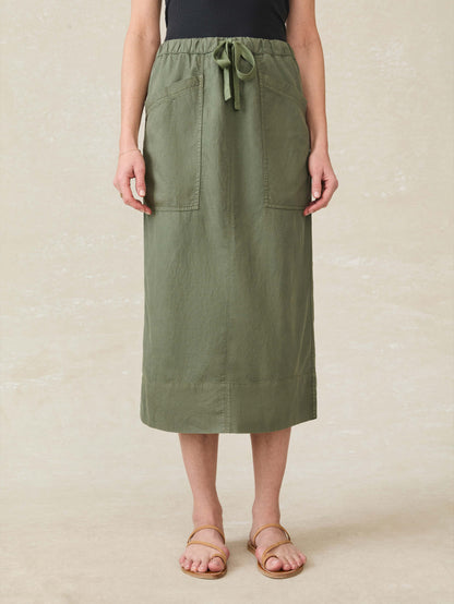 Topanga Drape Utility Skirt - Thyme