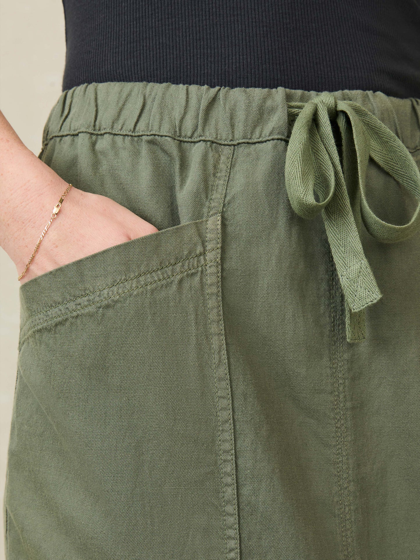 Topanga Drape Utility Skirt - Thyme