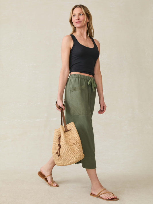 Topanga Drape Utility Skirt - Thyme
