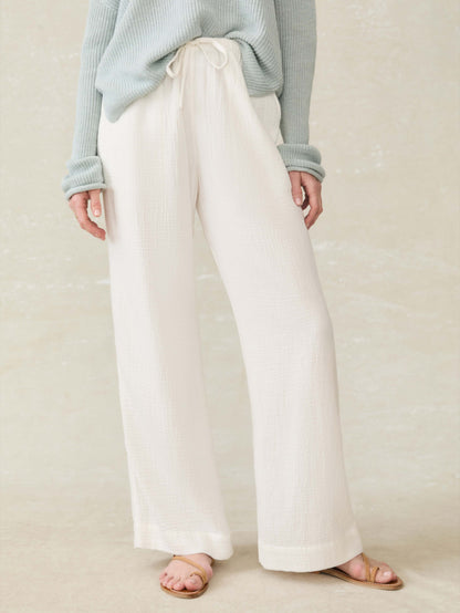 Laidback Gauze Pant - White