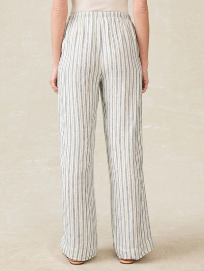 Laidback Linen Pant - Oceanside Stripe