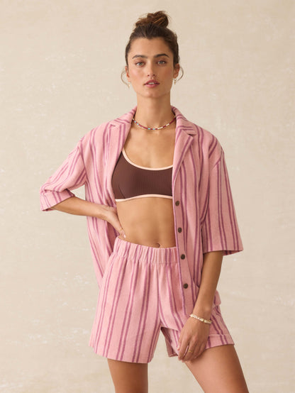 Cabana Towel Terry Short - Orchid Lines