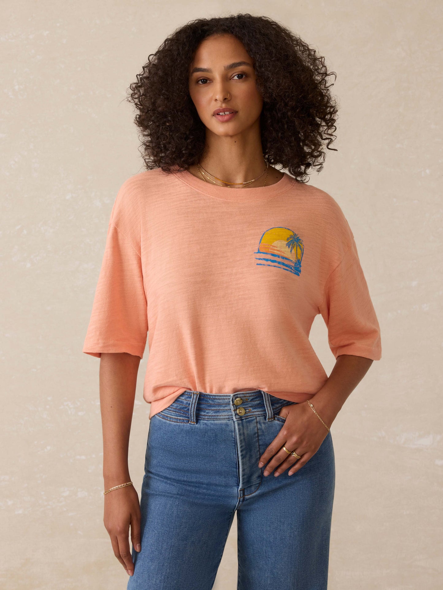 Sunwashed Slub Vintage Tee - Canyon Sunset