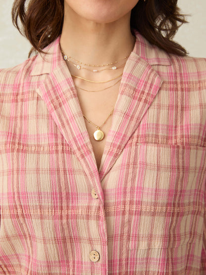 Canyon Haze Shirt - Terracotta Sunrise Plaid