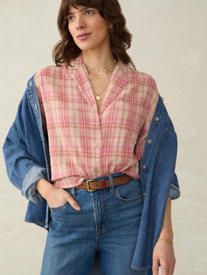 Canyon Haze Shirt - Terracotta Sunrise Plaid