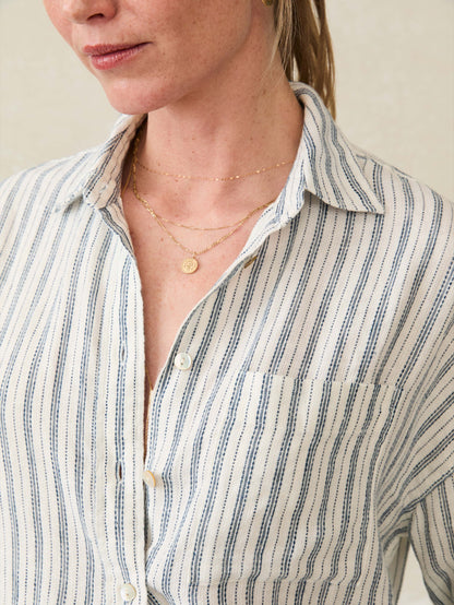 Santa Cruz Linen Relaxed Shirt - Oceanside Stripe