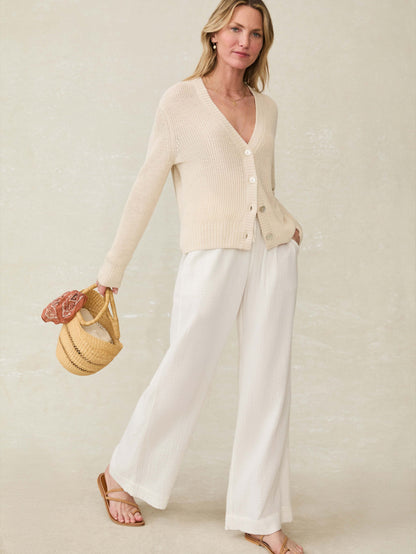 Miramar Linen Cardigan - Summer Sand