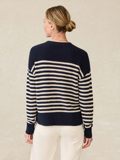 Miramar Linen Crewneck - Lighthouse Point