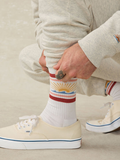 Sun And Waves™ Sock - Red Horizon