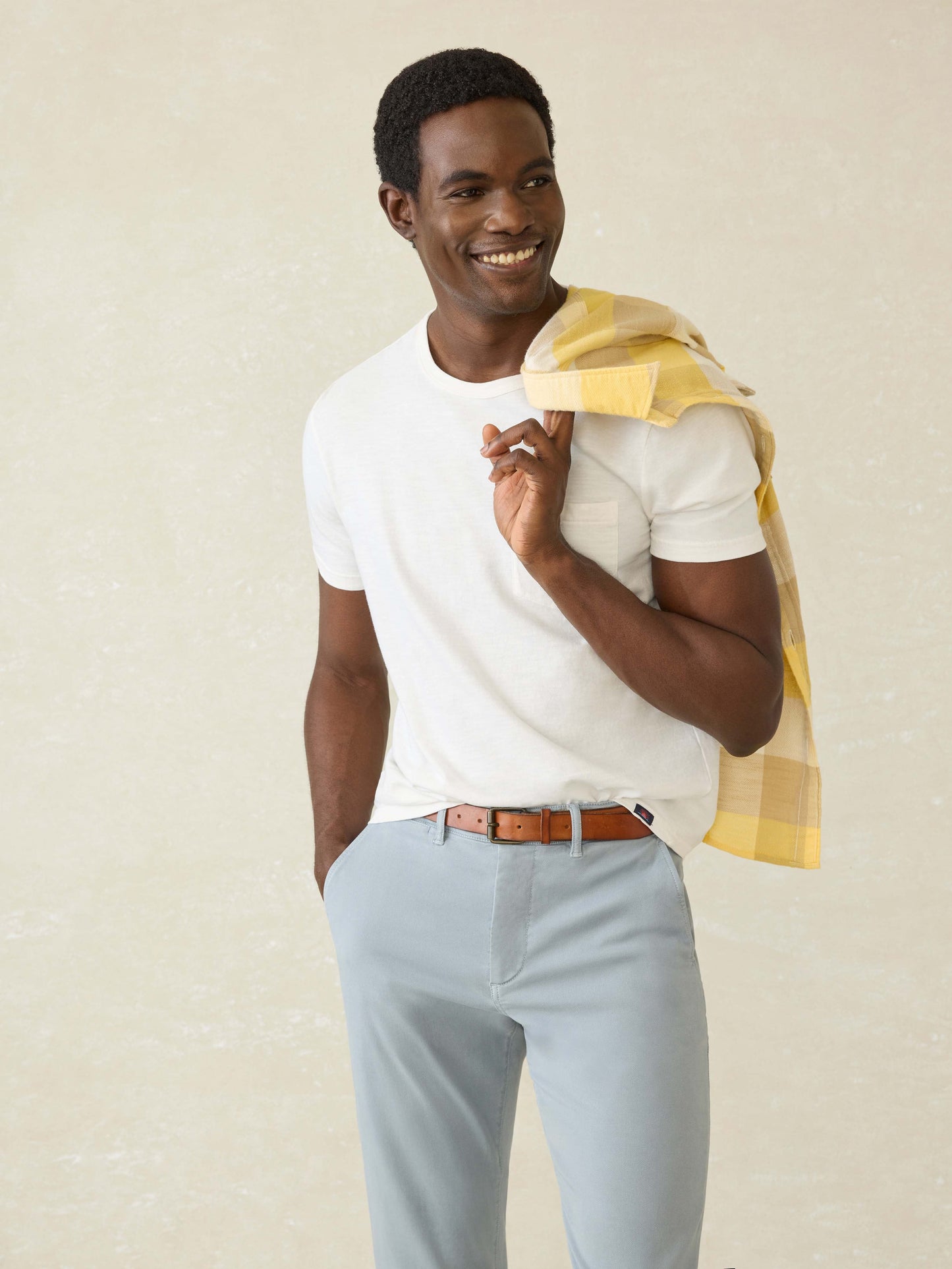 Sunwashed Regenerative Pocket Tee - White
