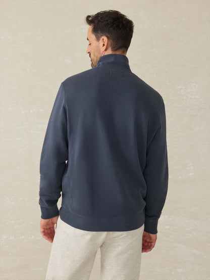 High Standard Fleece Quarter Zip - Blue Nights Surf Stripe