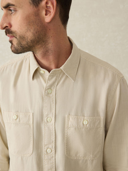 Tried & True Chambray Workshirt - Coastal Cream