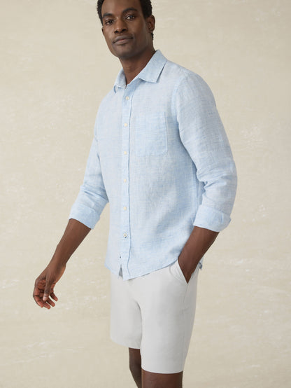 Laguna Linen Shirt - Light Blue Melange