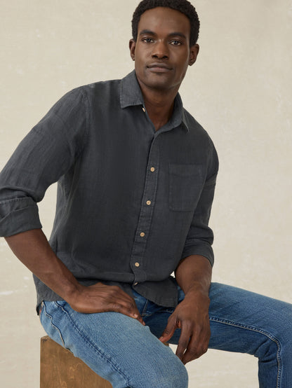Laguna Linen Shirt - Washed Black