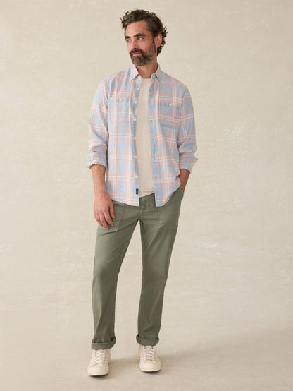 Tried & True Chambray Workshirt - Coral Bay Plaid