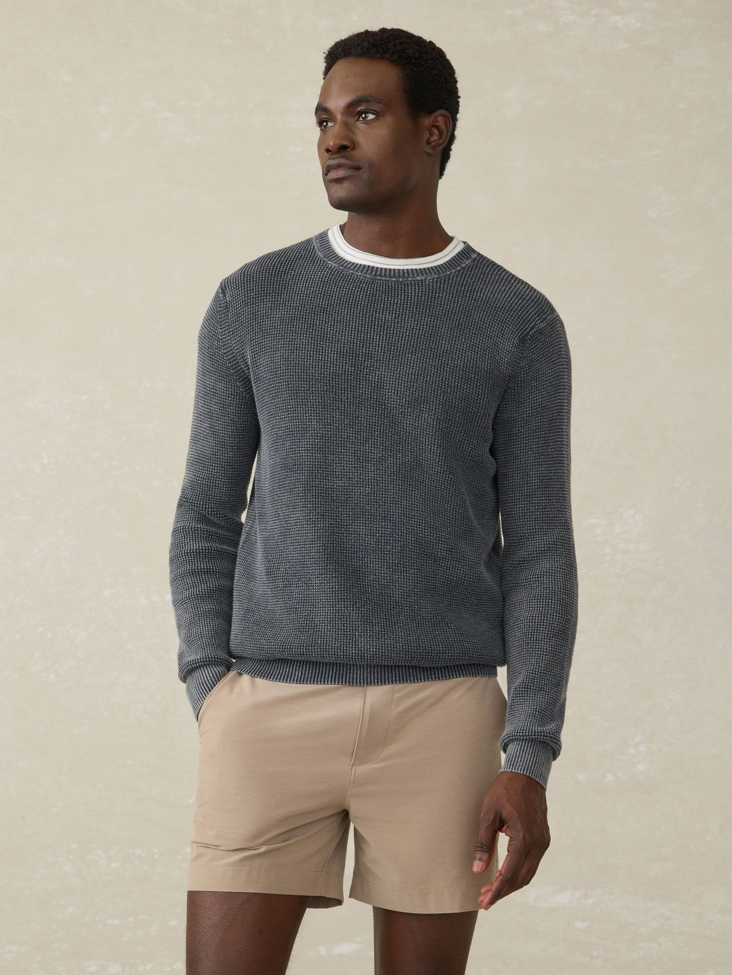 Sunwashed Crewneck Sweater - Faded Black