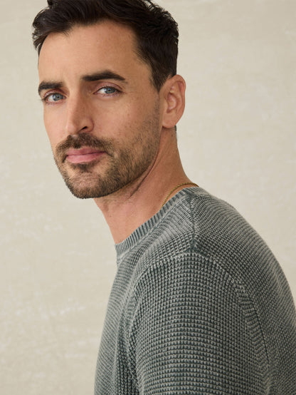 Sunwashed Crewneck Sweater - Mountain Olive
