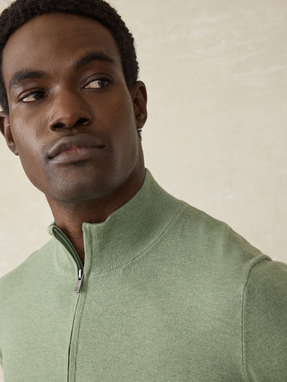 Movement™ Quarter Zip Sweater - Faded Leaf Melange