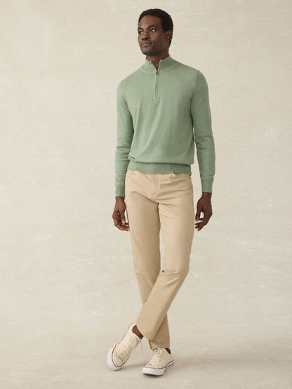 Movement™ Quarter Zip Sweater - Faded Leaf Melange