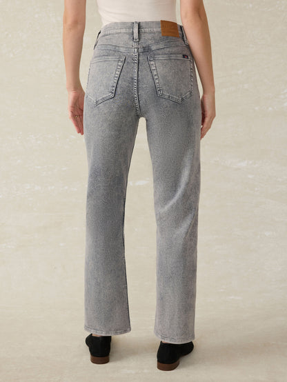 Slim Straight Sunwashed Denim - Washed Black