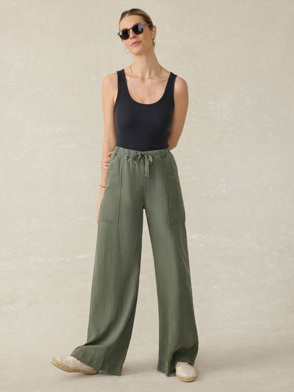 Topanga Drape Pant - Thyme