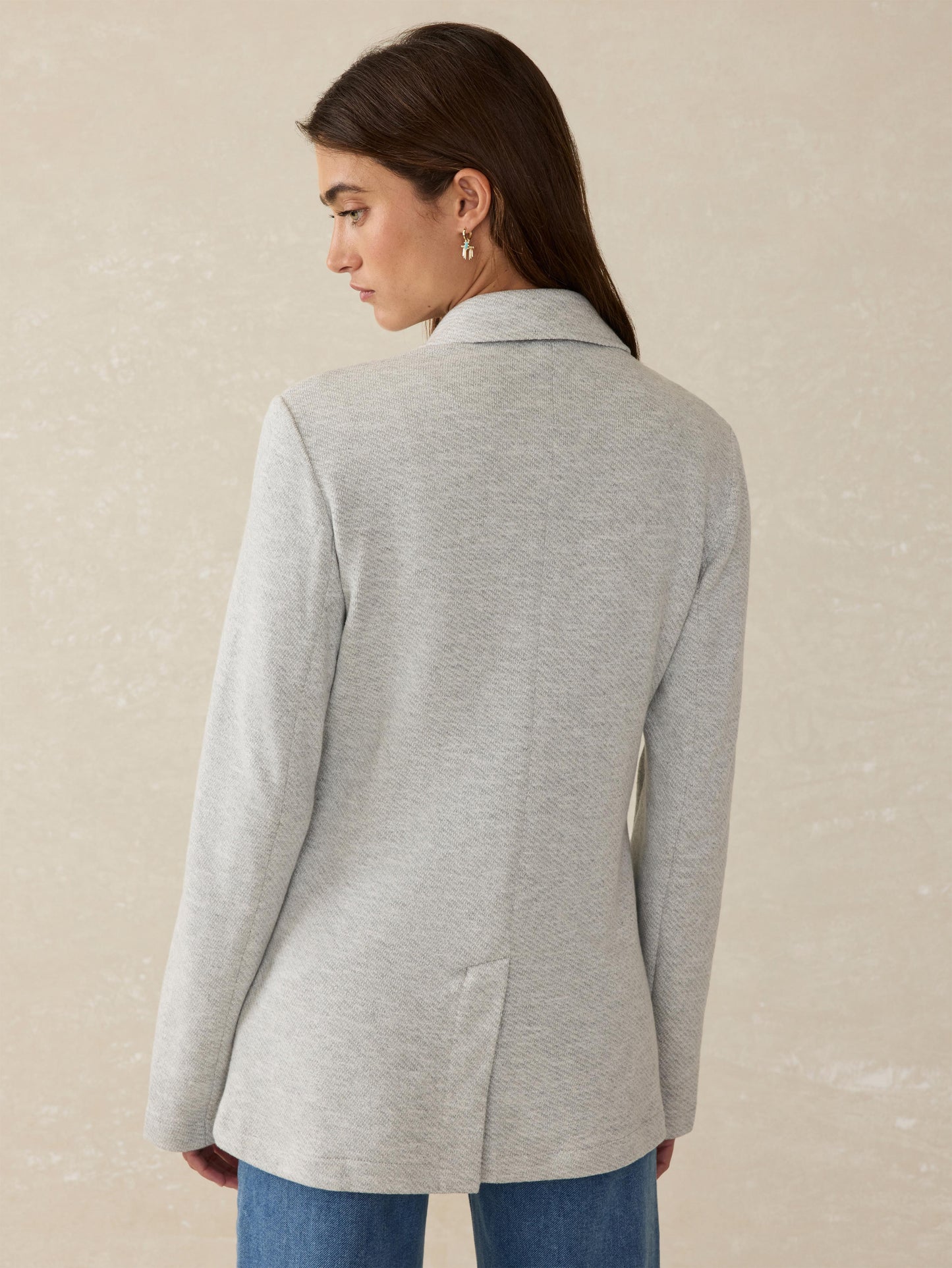 Inlet Knit Blazer - Heather Grey