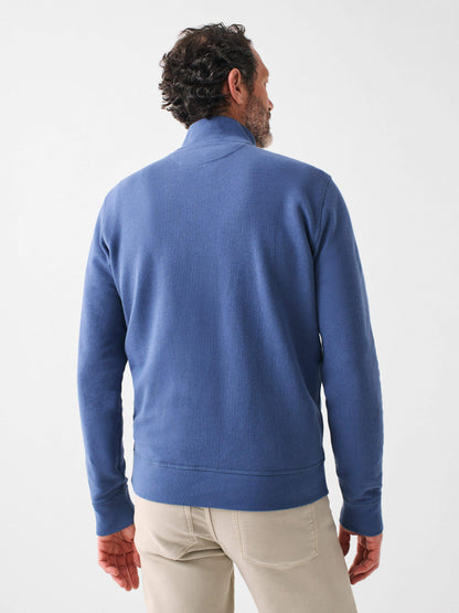 Spring Lake Long-Sleeve Terry Quarter Zip - Faded Navy