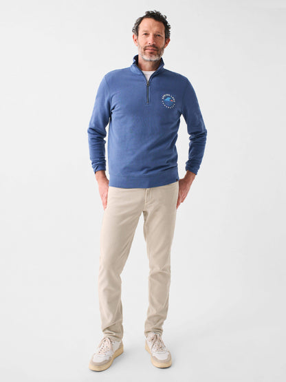 Spring Lake Long-Sleeve Terry Quarter Zip - Faded Navy