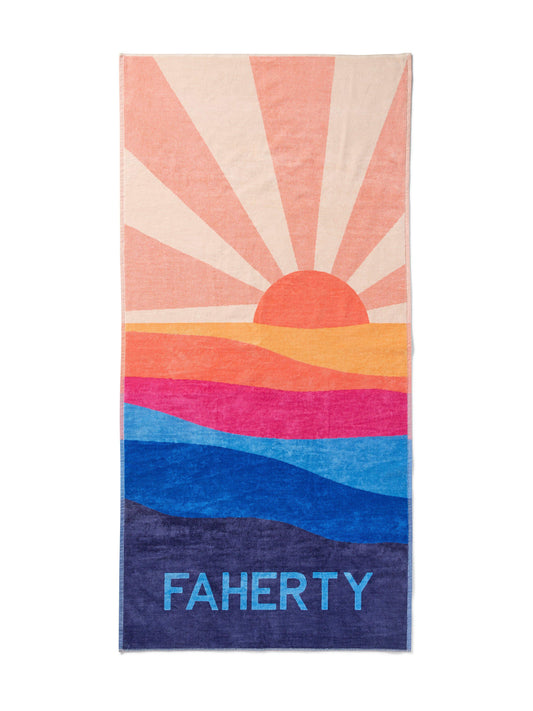 Faherty Beach Towel - Soleil Sunset