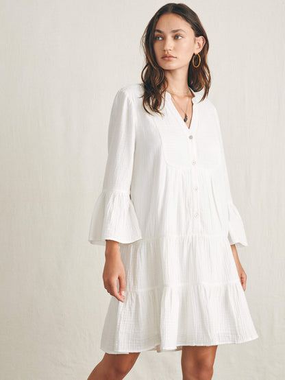 Dune Cotton Gauze Kasey Dress - White