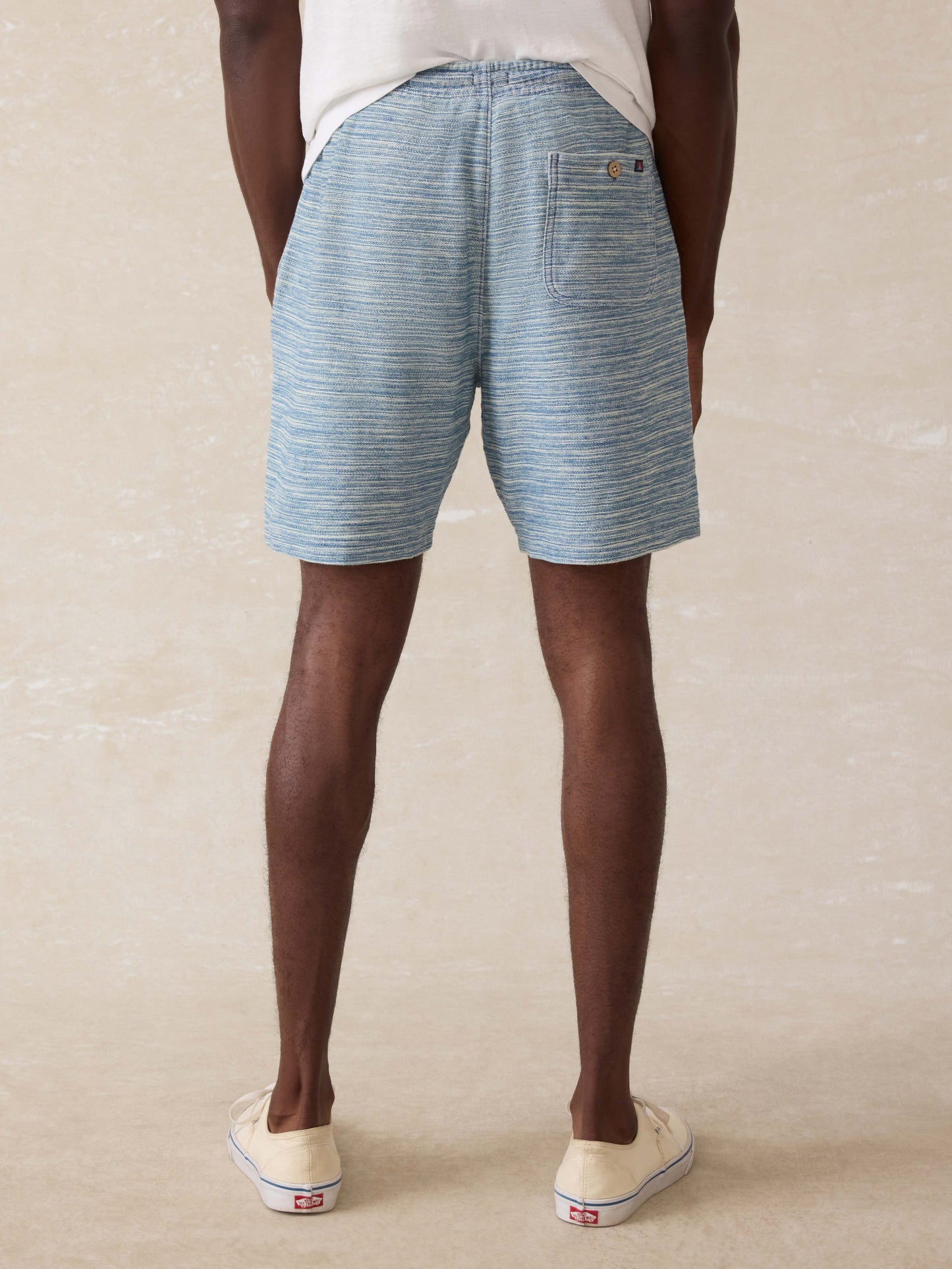 Indigo Knit Short - Indigo Waterway Stripe