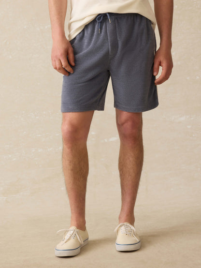 Cabana Towel Terry Sweatshort - Eastern Storm